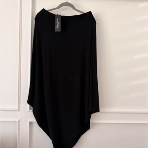 Joseph Ribkoff Black Asymmetrical Draped Skirt